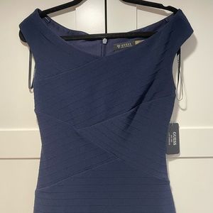 Guess off shoulder bodycon mini dress